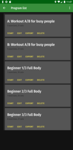 Program List